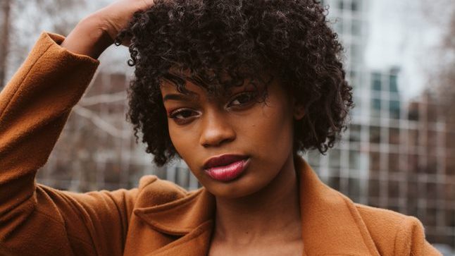 young woman posing